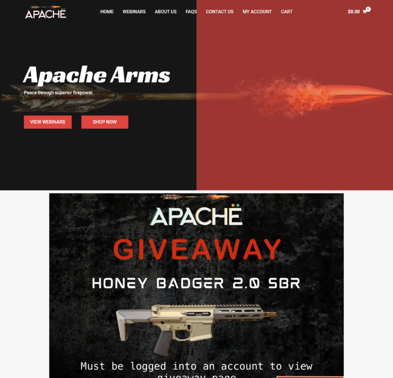 Firearm Website Design